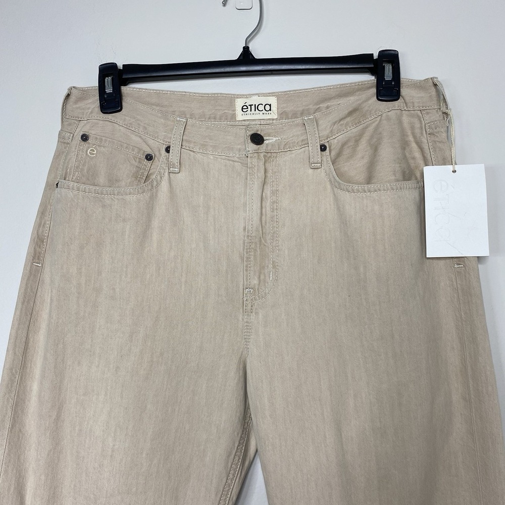 ETICA women's Sz 31 marlowe slim boyfriend‎ Tapered Mid Rise Jeans canyon sand - Picture 3 of 15